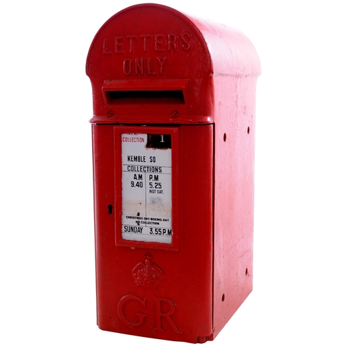 342 - A G.P.O. letter box, GR, as fitted to telegraph posts, the maker's name, A HANDYSIDE & Co DERBY & LO... 