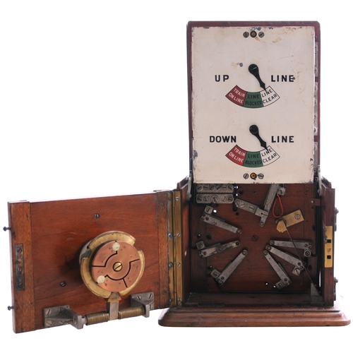 37 - An LBSCR double line Tyers rotary block instrument, with brass company plate and brass plate REIGATE... 