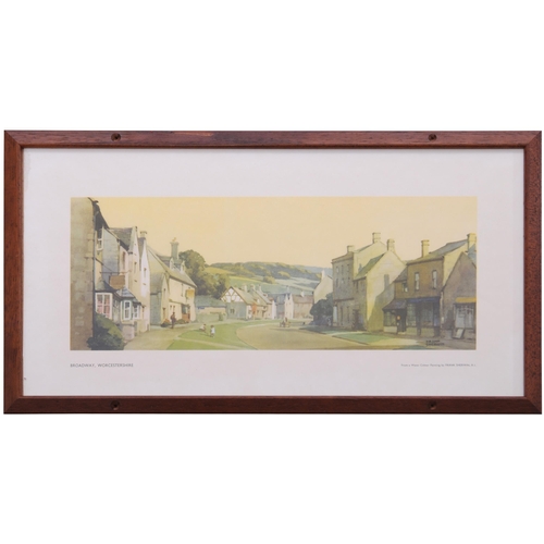 376 - A carriage print, BROADWAY, WORCESTERSHIRE, by Frank Sherwin R.I, from the Western Region series. (D... 