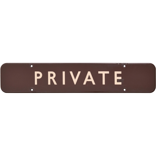 384 - A BR(W) doorplate, PRIVATE, (f/f), enamel, 18