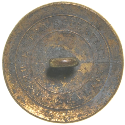 398 - A Manchester, Bolton and Bury Railway uniform button, brass, 1