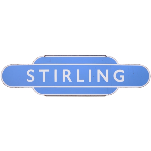 40 - A BR(Sc) totem sign, STIRLING, (h/f), from the Caledonian main line from Perth to the Scottish Lowla... 