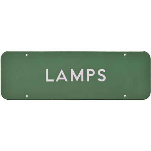 423 - A BR(S) doorplate, LAMPS, (f/f), enamel, 18