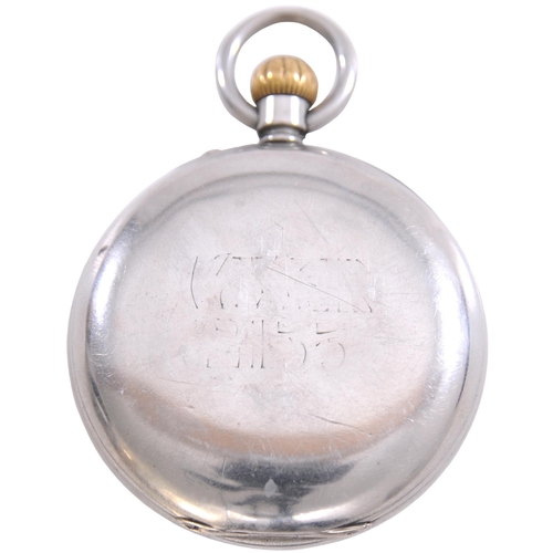 438 - A GWR pocket watch, by Rotherhams, London, the face marked GWR, the back engraved GWR 2155 in hatche... 