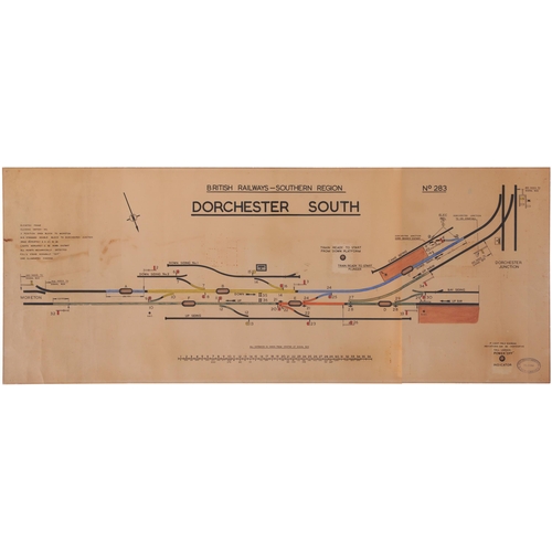 439 - A BR(S) signal box diagram, DORCHESTER SOUTH, 16th June 1960 ...