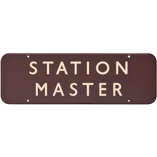 447 - A BR(W) doorplate, STATION MASTER, (f/f), enamel, 18