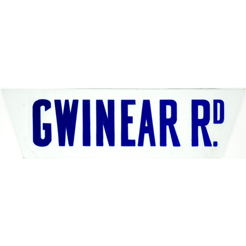 47 - A GWR platform lamp name glass, GWINEAR RD, from the Truro to Penzance section of the Cornish Main L... 