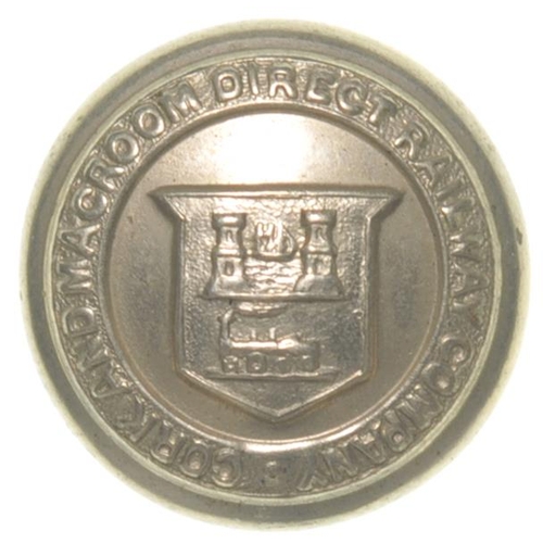 82 - A Cork and Macroom Direct Railway uniform button. The company opened in 1866, becoming part of the G... 