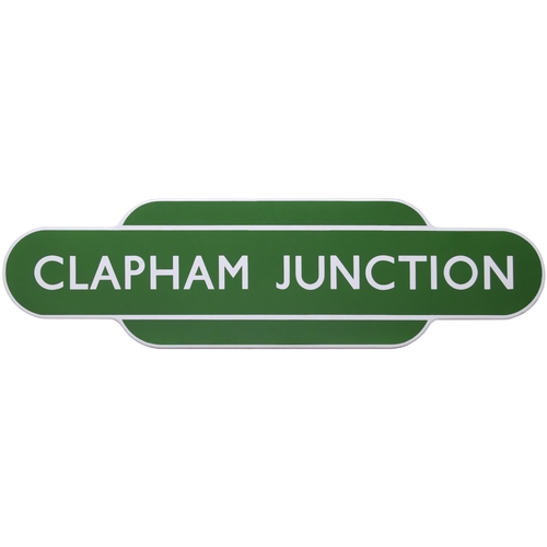 88 - A BR(S) totem sign, CLAPHAM JUNCTION, (f/f), probably the most famous junction in the world. Excelle... 