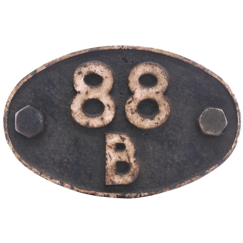 93 - A shedplate, 88B, Cardiff East Dock (1948-January 1961), Radyr (January 1961-October 1968). Ex loco ... 