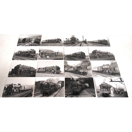 1004 - A collection of Royal Scot, Princess and Coronation locomotive Black and White photographs both 6