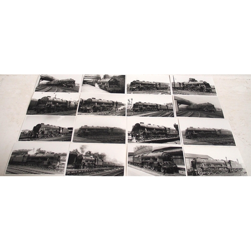 1004 - A collection of Royal Scot, Princess and Coronation locomotive Black and White photographs both 6