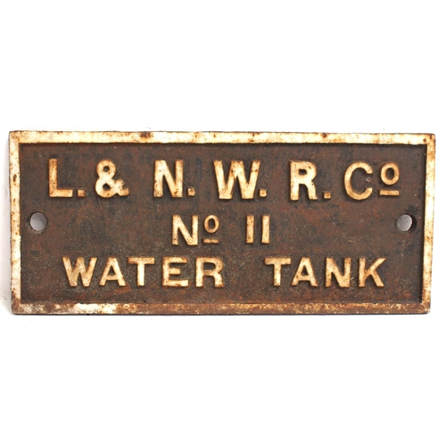 103 - LNWR C/I water tank plate 