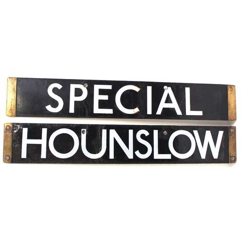 113 - LT enamel train destination boards 