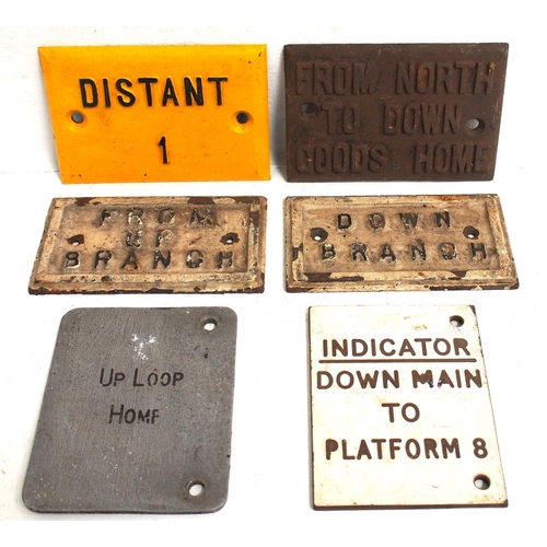 116 - Miscellaneous signal box lever frame back plates - Midland Rly, L&Y Rly, BR(M) as per image. (6) (D3... 