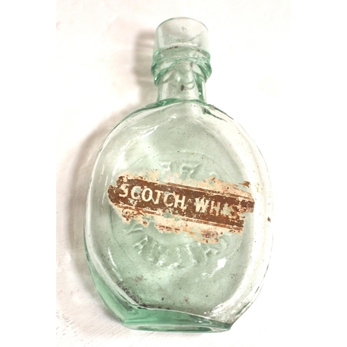 117 - GC Rly hip whisky bottle with remains of 