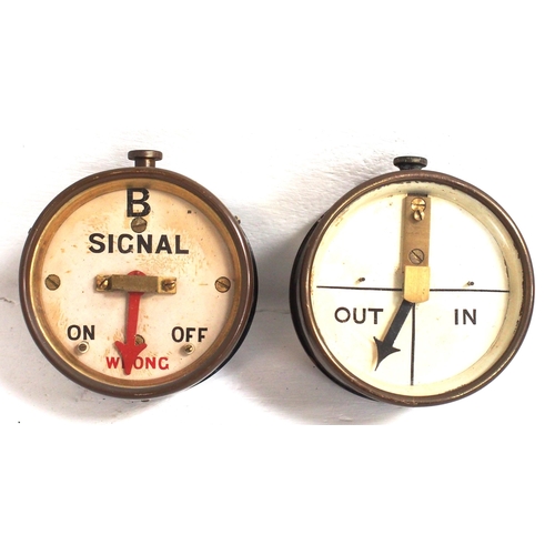 131 - SR brass cased signal box repeaters/indicators - 