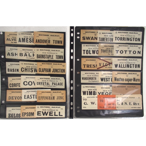 134 - Quantity of approx. 250 luggage labels, Companies noted include LBSCR, GWR, SR, LSWR. (B2) (Dispatch... 