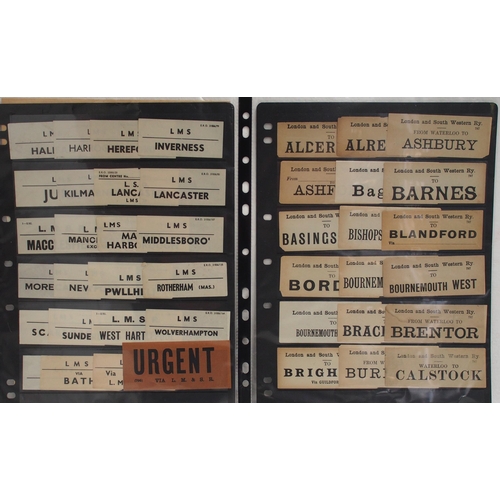 134 - Quantity of approx. 250 luggage labels, Companies noted include LBSCR, GWR, SR, LSWR. (B2) (Dispatch... 