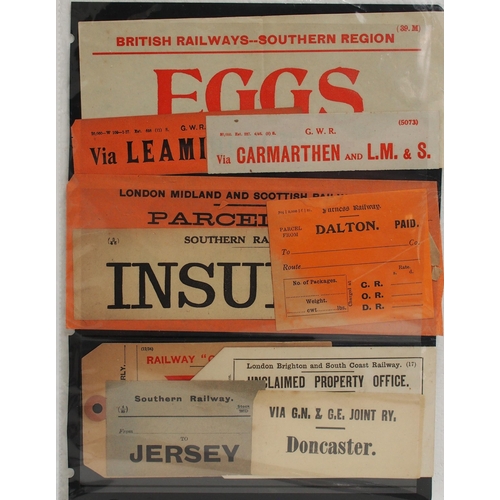 134 - Quantity of approx. 250 luggage labels, Companies noted include LBSCR, GWR, SR, LSWR. (B2) (Dispatch... 