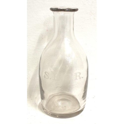 137 - SE&C Rly glass carafe, 7