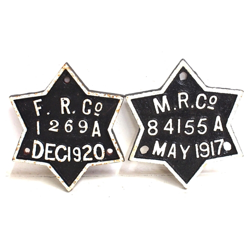 139 - Cast iron star wagonplates 