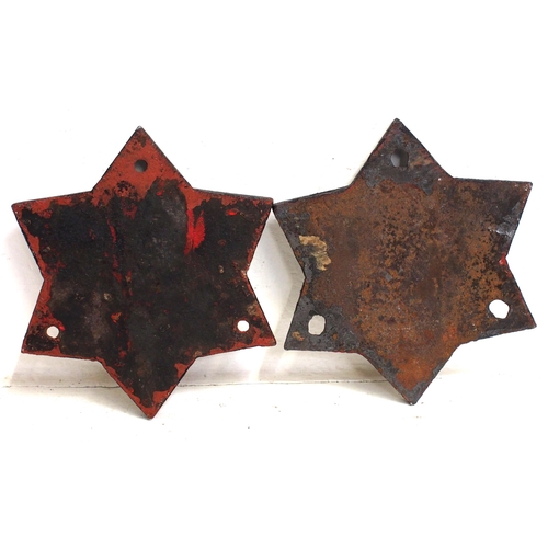 139 - Cast iron star wagonplates 