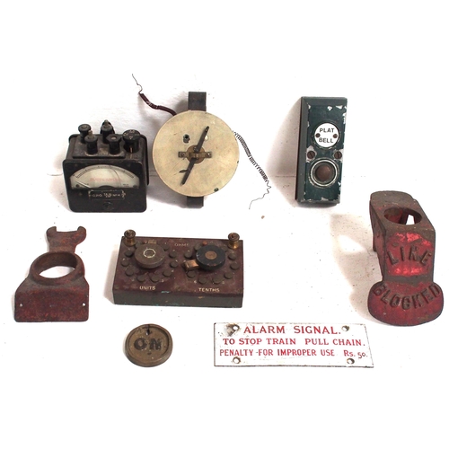 157 - Miscellaneous small items including Platform Bell push, C/I Lever Collars, instrument needle assembl... 