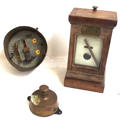 161 - GWR wooden cased signal repeater with brass plate 