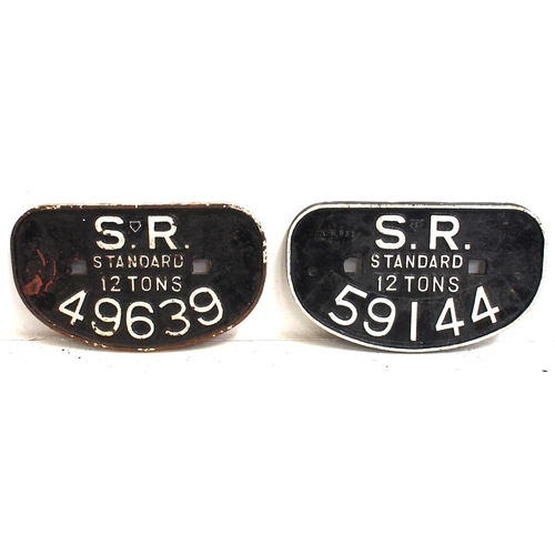 169 - SR C/I D wagonplates - STANDARD 12 TONS 49639 & 59144