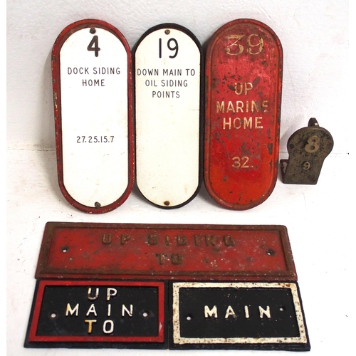 203 - SR C/I lever plates ex Dover descriptions include Oil Siding & Marine, L&YR C/I backplates & one bra... 