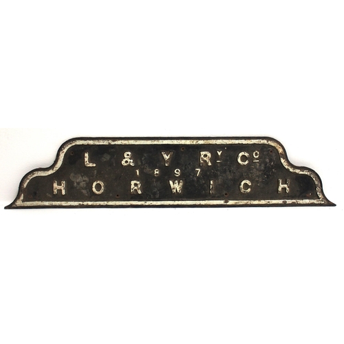 215 - L& YR Co C/I signal back board header plate 