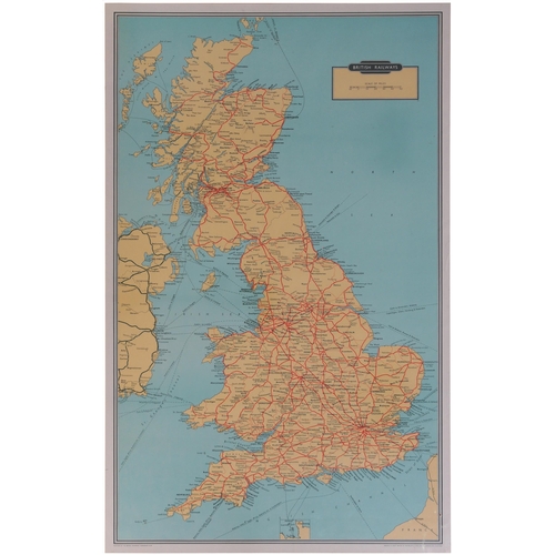 234 - Poster, BR double royal general system map, 1957, rolled. (C1) (Collect Banbury/Mailbox)