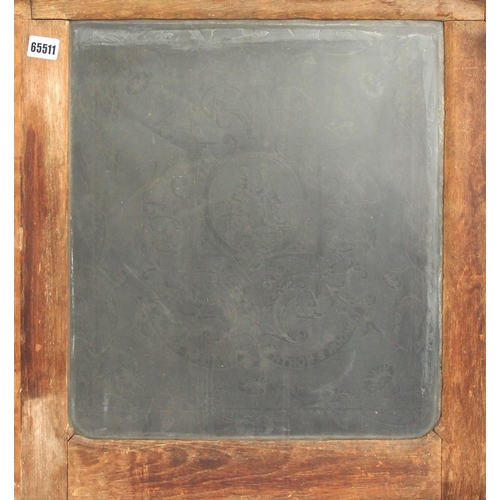 269 - LNWR etched glass carriage window in original frame, 21