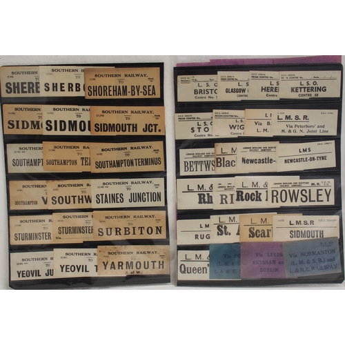 272 - Approx. 260 assorted luggage labels, Companies noted include SR, GWR, BR(WR), LMS, LBSCR, GER, G&SWR... 