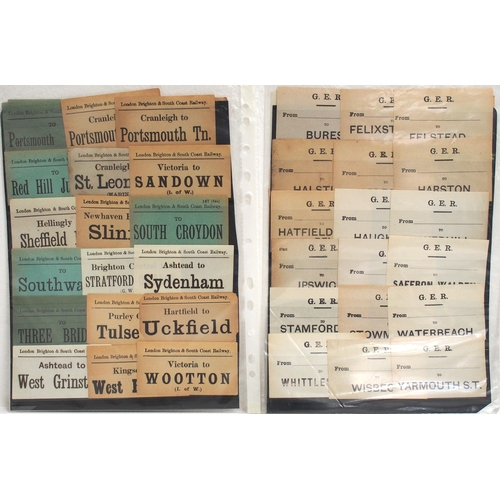 272 - Approx. 260 assorted luggage labels, Companies noted include SR, GWR, BR(WR), LMS, LBSCR, GER, G&SWR... 