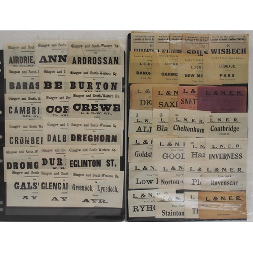 272 - Approx. 260 assorted luggage labels, Companies noted include SR, GWR, BR(WR), LMS, LBSCR, GER, G&SWR... 