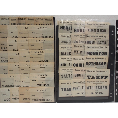 272 - Approx. 260 assorted luggage labels, Companies noted include SR, GWR, BR(WR), LMS, LBSCR, GER, G&SWR... 