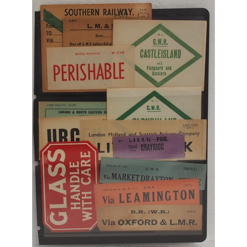 272 - Approx. 260 assorted luggage labels, Companies noted include SR, GWR, BR(WR), LMS, LBSCR, GER, G&SWR... 