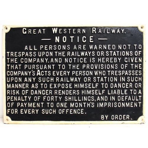 283 - GWR C/I trespass notice (TPGW702) 30