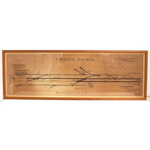 377 - Framed & glazed BR(M) office copy signal box diagram 