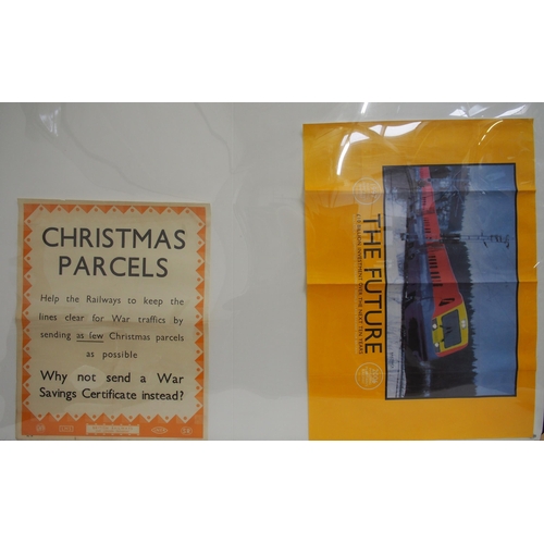 394 - Posters - Christmas Parcels (WW11) & Railtrack. (2) (C1) (Dispatch by Mailboxes/Collect from Banbury... 