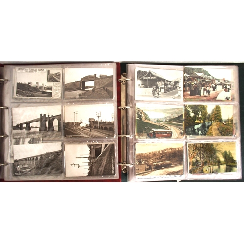 395 - LNWR postcards, mostly LNWR held in two albums, 300+. (A2) (Dispatch by Mailboxes/Collect from Banbu... 