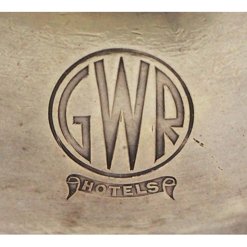 398 - GWR plated vegetable dish & lid, dish has full crest (crisp engraving, Hutton), lid post 1934 rounde... 