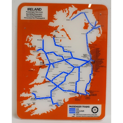 408 - Irish passenger services map on Perspex 14