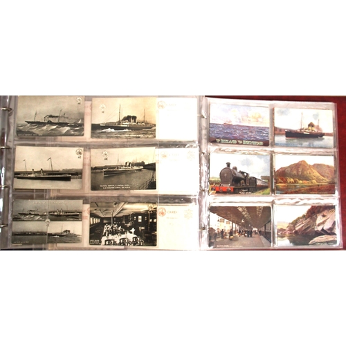 413 - LNWR postcards held in two albums, approx. 250. (A1) (Dispatch by Mailboxes/Collect from Banbury Dep... 