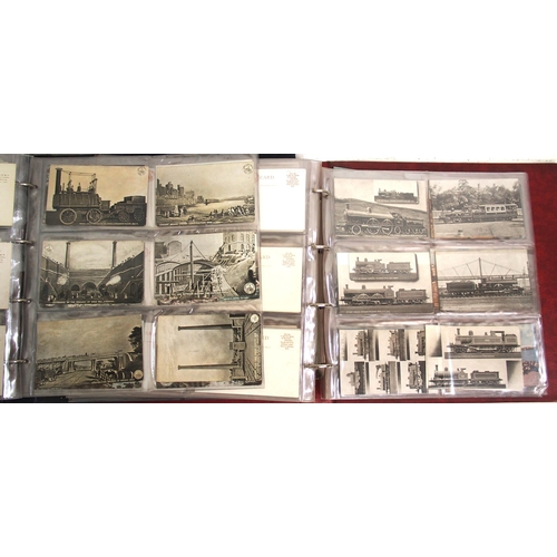 413 - LNWR postcards held in two albums, approx. 250. (A1) (Dispatch by Mailboxes/Collect from Banbury Dep... 