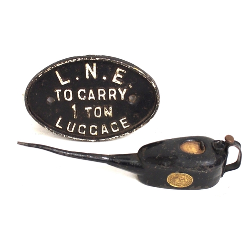 436 - LNER C/I weight plate 