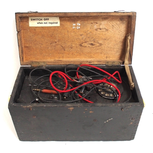 450 - Wooden cased telephone testing set as used on the Welshpool & Llanfair Rly. (B2) (Dispatch by Mailbo... 