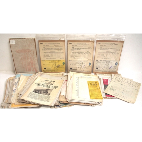 464 - Quantity (box) of ephemera including GWR, LNER, BR(S) Somerset & Dorset, LMS, agreements, plans (inc... 